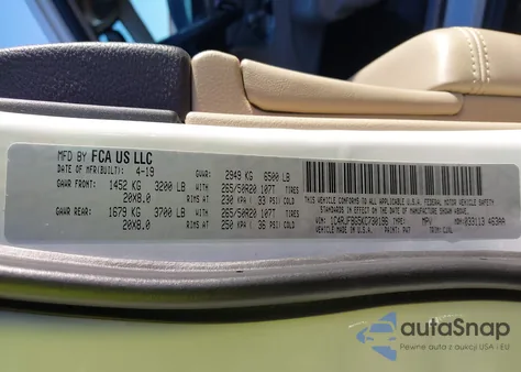 2019 Jeep Grand Cherokee Limited 4X4 из США, поврежденный, VIN 1C4RJFBG5KC730196